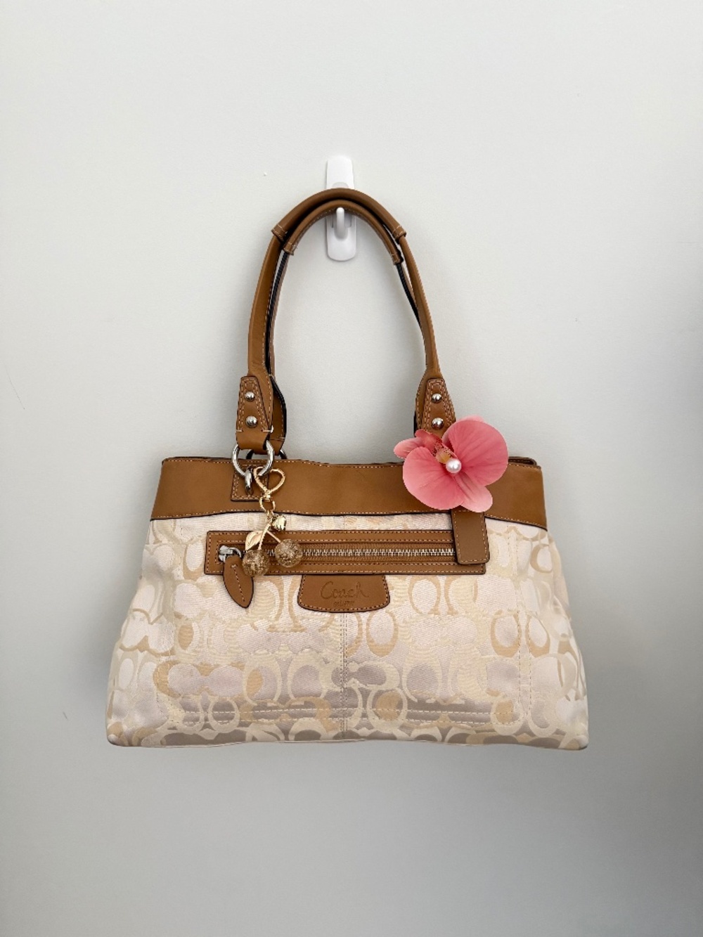 Vintage Coach Optic Tote Bag